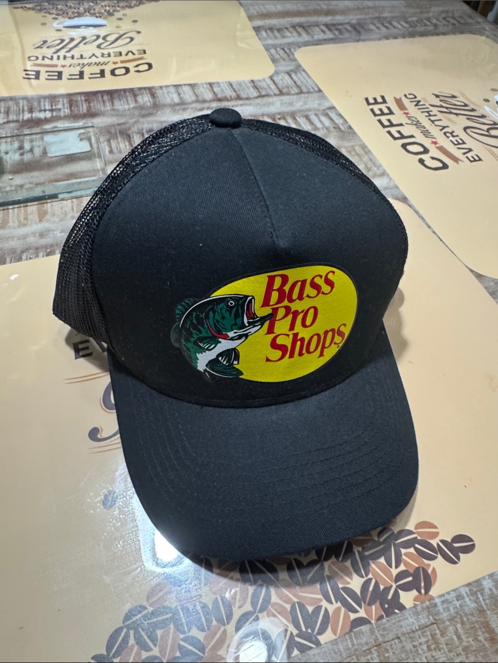 Bass Pro Shops Classic Meah Trucker Hat SnapBack Black
